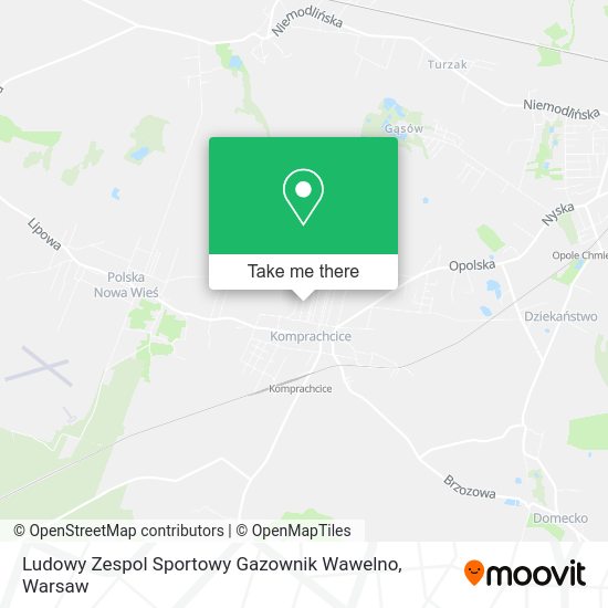 Ludowy Zespol Sportowy Gazownik Wawelno map