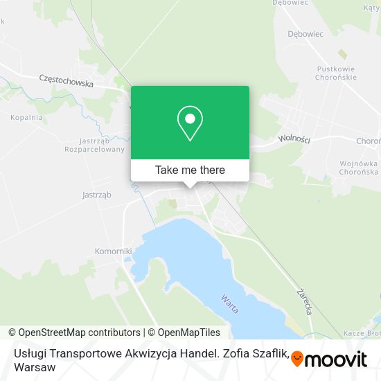 Usługi Transportowe Akwizycja Handel. Zofia Szaflik map