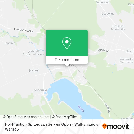 Карта Pol-Plastic - Sprzedaż i Serwis Opon - Wulkanizacja