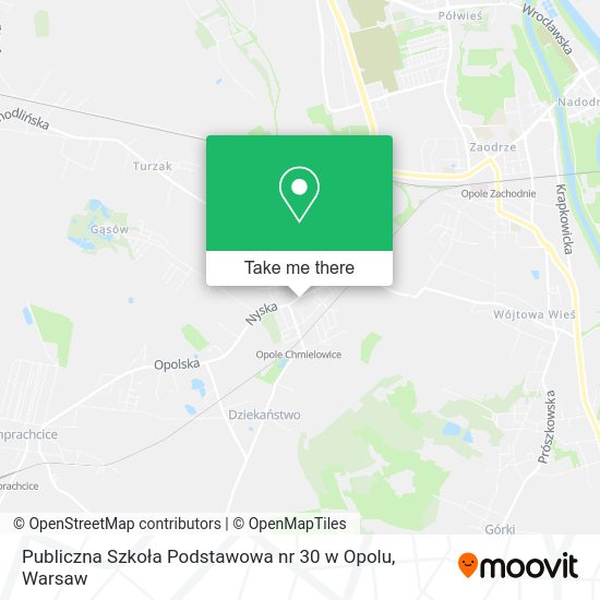 Publiczna Szkoła Podstawowa nr 30 w Opolu map