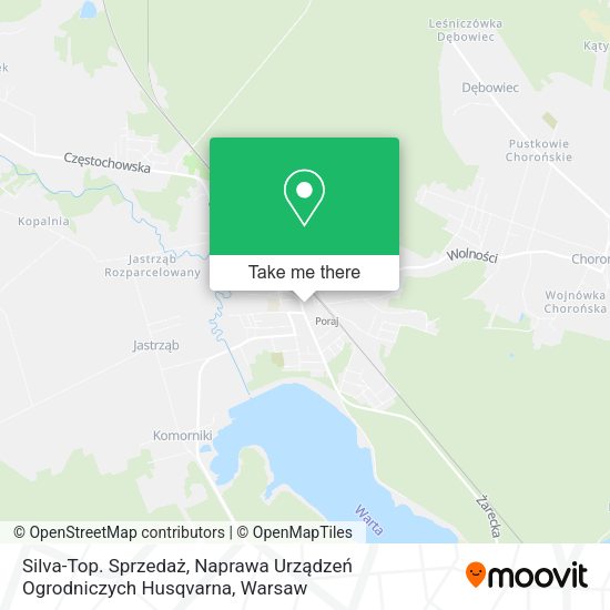 Silva-Top. Sprzedaż, Naprawa Urządzeń Ogrodniczych Husqvarna map