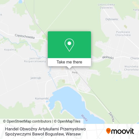 Handel Obwoźny Artykułami Przemysłowo Spożywczymi Bawoł Bogusław map