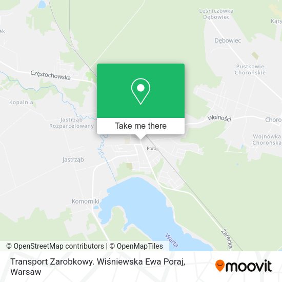 Transport Zarobkowy. Wiśniewska Ewa Poraj map