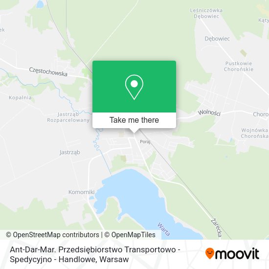 Ant-Dar-Mar. Przedsiębiorstwo Transportowo - Spedycyjno - Handlowe map