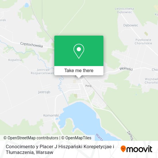 Conocimento y Placer J Hiszpański Korepetycjae i Tłumaczenia map