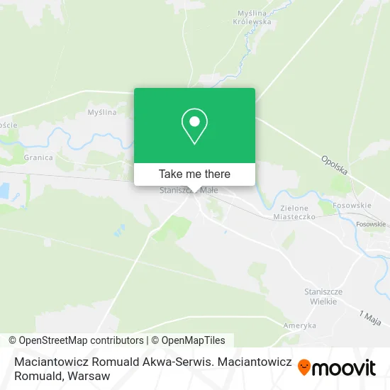 Карта Maciantowicz Romuald Akwa-Serwis. Maciantowicz Romuald
