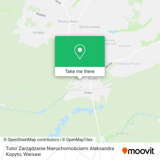 Tutor Zarządzanie Nieruchomościami Aleksandra Kopyto map