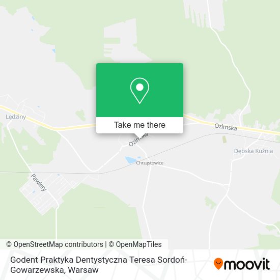 Godent Praktyka Dentystyczna Teresa Sordoń-Gowarzewska map