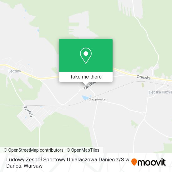 Ludowy Zespół Sportowy Uniaraszowa Daniec z / S w Dańcu map