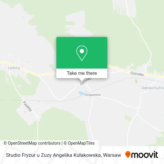 Карта Studio Fryzur u Zuzy Angelika Kułakowska