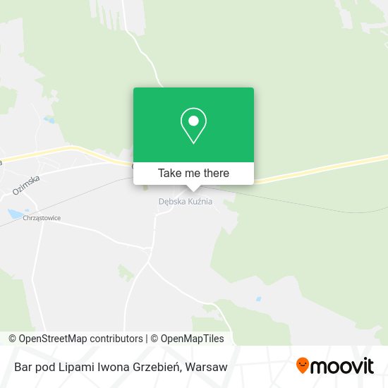 Bar pod Lipami Iwona Grzebień map