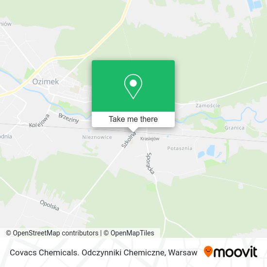 Covacs Chemicals. Odczynniki Chemiczne map