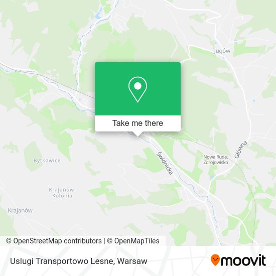 Карта Uslugi Transportowo Lesne