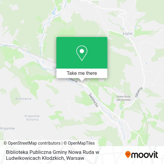 Biblioteka Publiczna Gminy Nowa Ruda w Ludwikowicach Kłodzkich map