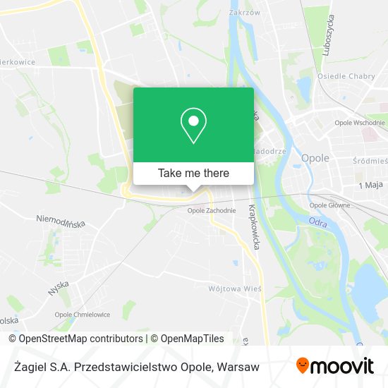 Карта Żagiel S.A. Przedstawicielstwo Opole