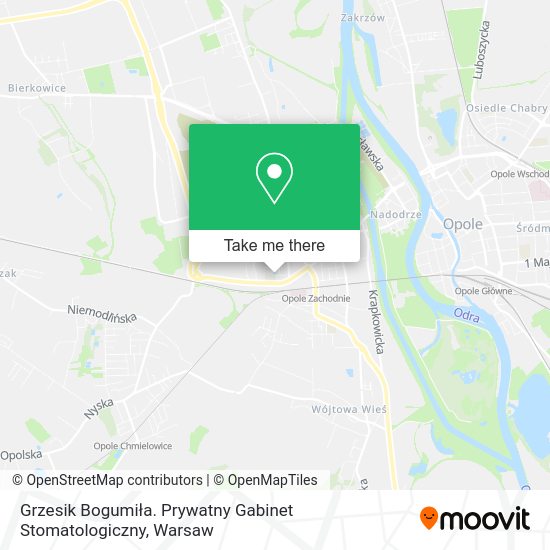 Grzesik Bogumiła. Prywatny Gabinet Stomatologiczny map