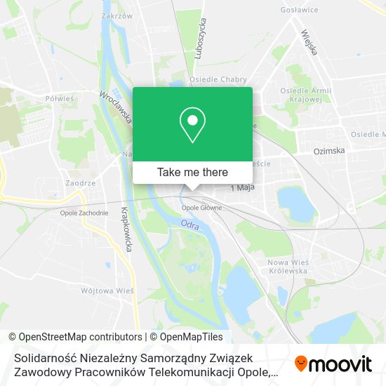 Solidarność Niezależny Samorządny Związek Zawodowy Pracowników Telekomunikacji Opole map