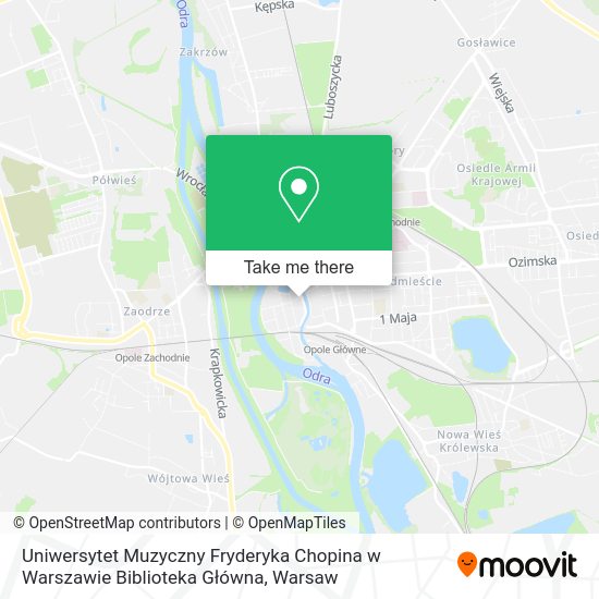 Uniwersytet Muzyczny Fryderyka Chopina w Warszawie Biblioteka Główna map