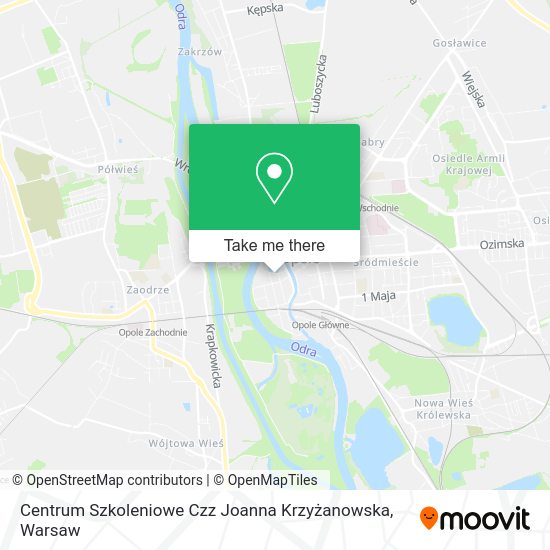 Карта Centrum Szkoleniowe Czz Joanna Krzyżanowska