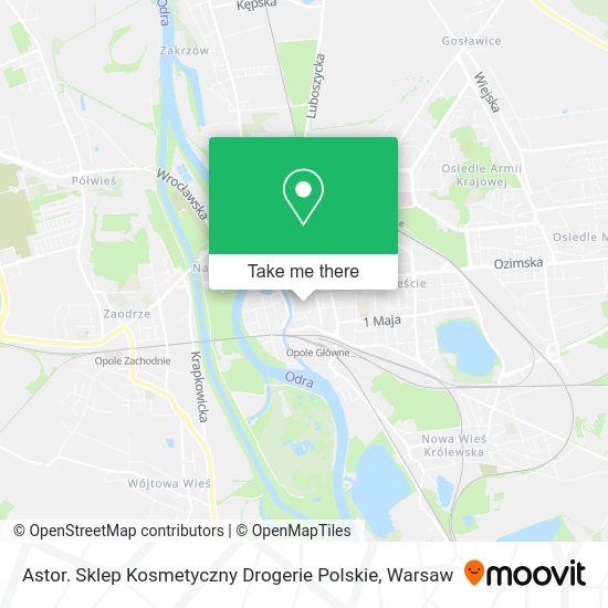 Astor. Sklep Kosmetyczny Drogerie Polskie map