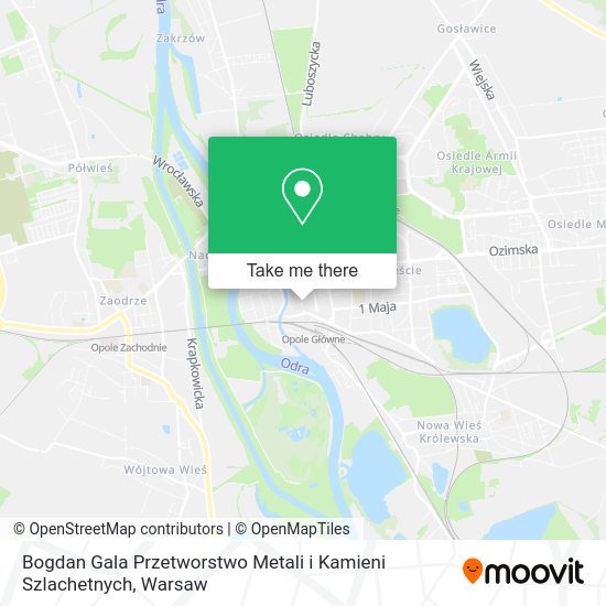 Bogdan Gala Przetworstwo Metali i Kamieni Szlachetnych map