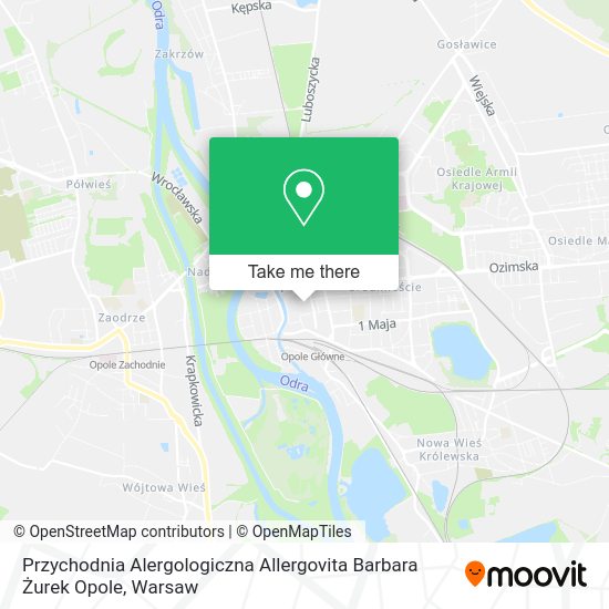 Карта Przychodnia Alergologiczna Allergovita Barbara Żurek Opole