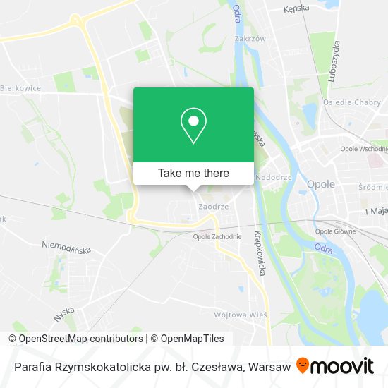 Parafia Rzymskokatolicka pw. bł. Czesława map