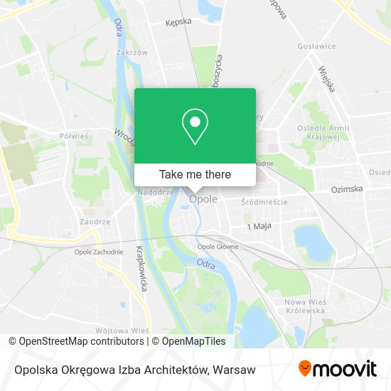 Opolska Okręgowa Izba Architektów map