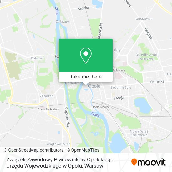 Związek Zawodowy Pracowników Opolskiego Urzędu Wojewódzkiego w Opolu map