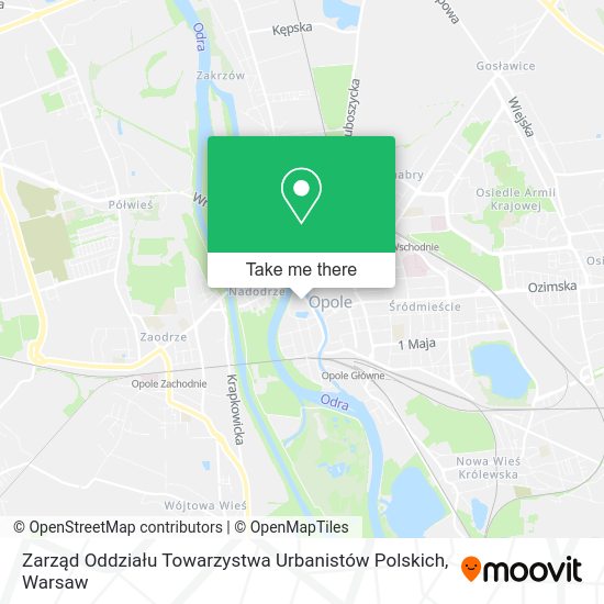 Карта Zarząd Oddziału Towarzystwa Urbanistów Polskich