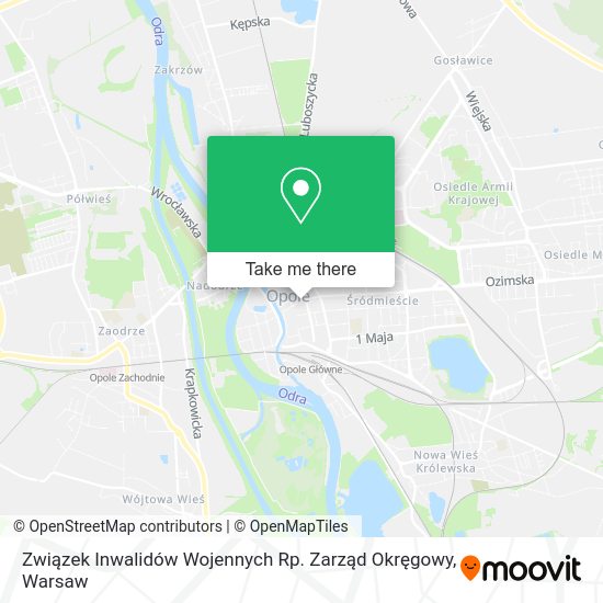 Związek Inwalidów Wojennych Rp. Zarząd Okręgowy map