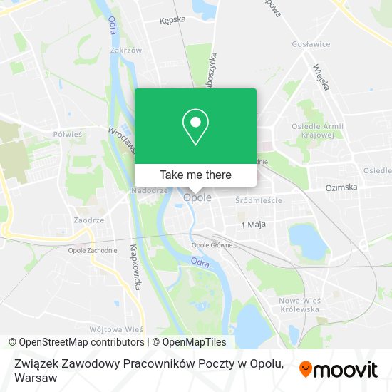 Związek Zawodowy Pracowników Poczty w Opolu map