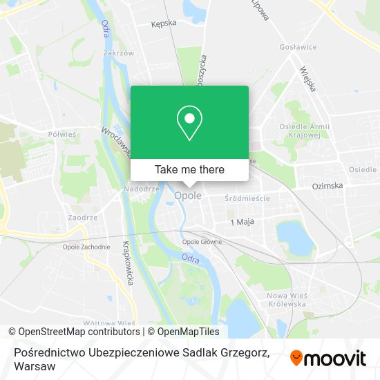 Pośrednictwo Ubezpieczeniowe Sadlak Grzegorz map