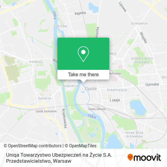 Uniqa Towarzystwo Ubezpieczeń na Życie S.A. Przedstawicielstwo map