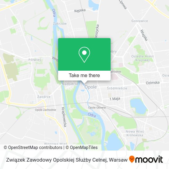 Związek Zawodowy Opolskiej Służby Celnej map