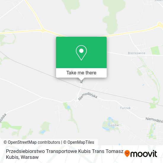 Карта Przedsiebiorstwo Transportowe Kubis Trans Tomasz Kubis