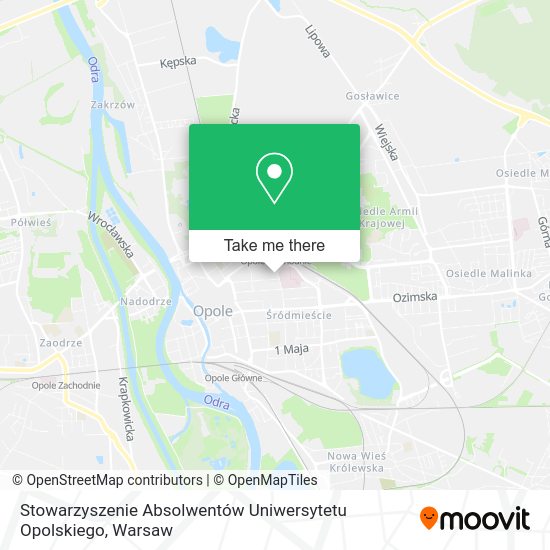 Карта Stowarzyszenie Absolwentów Uniwersytetu Opolskiego