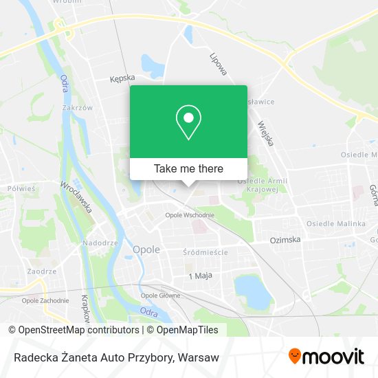 Radecka Żaneta Auto Przybory map