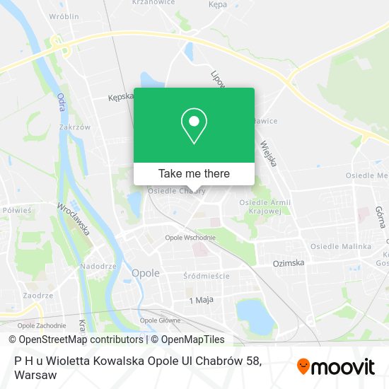 P H u Wioletta Kowalska Opole Ul Chabrów 58 map