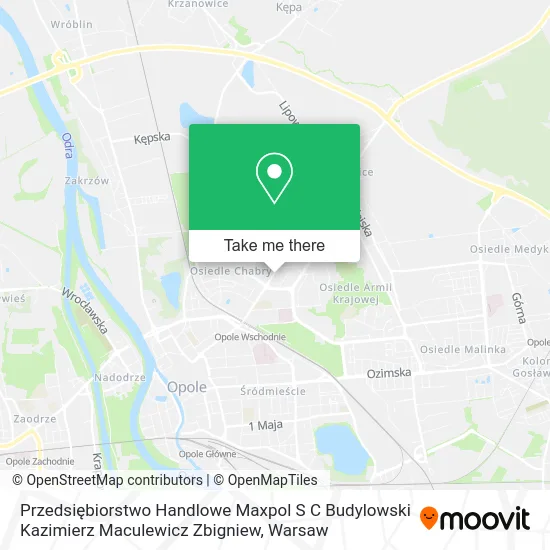 Карта Przedsiębiorstwo Handlowe Maxpol S C Budylowski Kazimierz Maculewicz Zbigniew