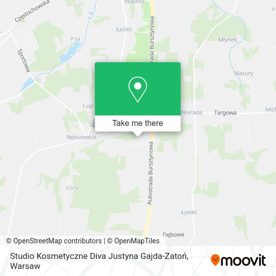 Studio Kosmetyczne Diva Justyna Gajda-Zatoń map