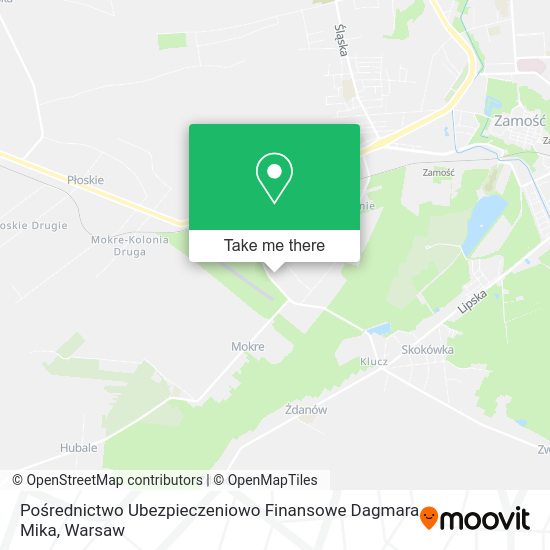 Pośrednictwo Ubezpieczeniowo Finansowe Dagmara Mika map