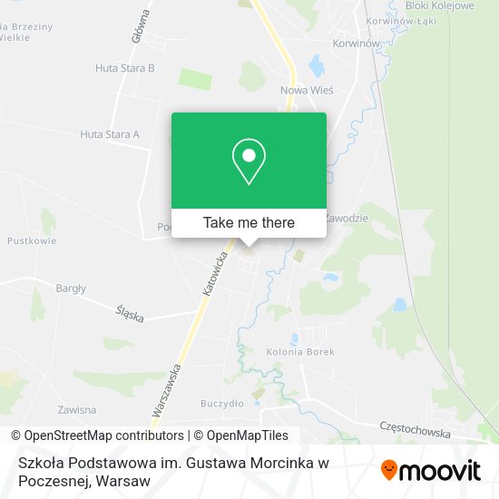 Szkoła Podstawowa im. Gustawa Morcinka w Poczesnej map