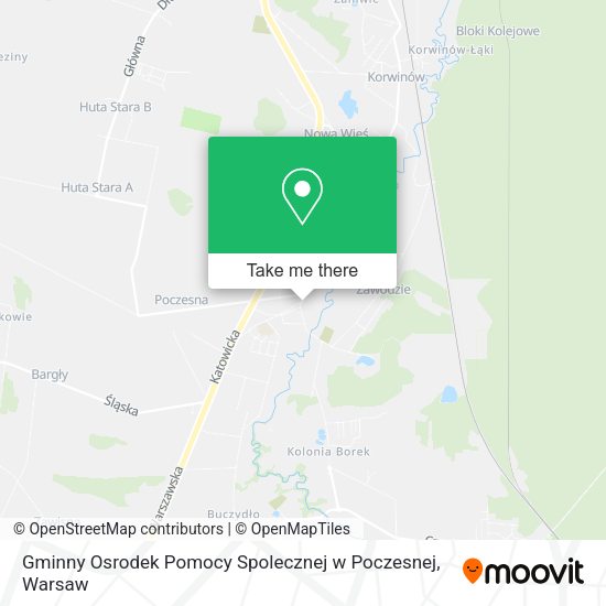 Gminny Osrodek Pomocy Spolecznej w Poczesnej map