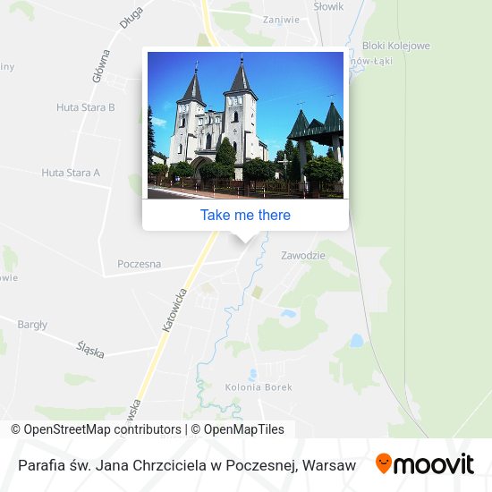 Parafia św. Jana Chrzciciela w Poczesnej map