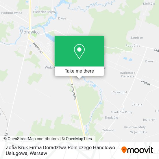 Zofia Kruk Firma Doradztwa Rolniczego Handlowo Usługowa map