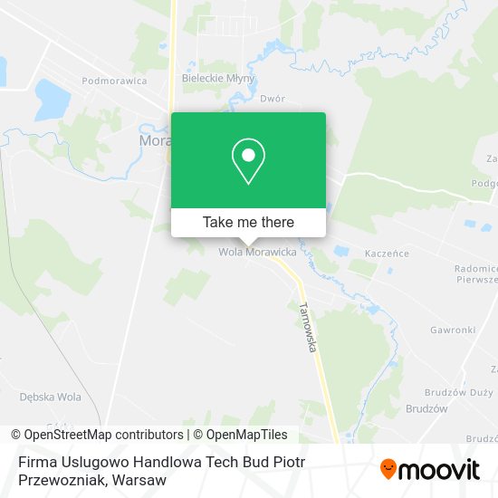 Firma Uslugowo Handlowa Tech Bud Piotr Przewozniak map
