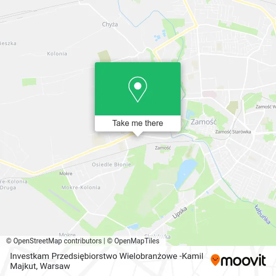 Карта Investkam Przedsiębiorstwo Wielobranżowe -Kamil Majkut