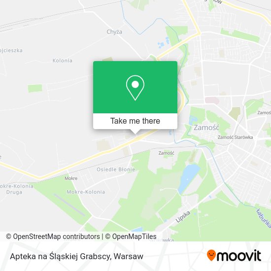 Apteka na Śląskiej Grabscy map