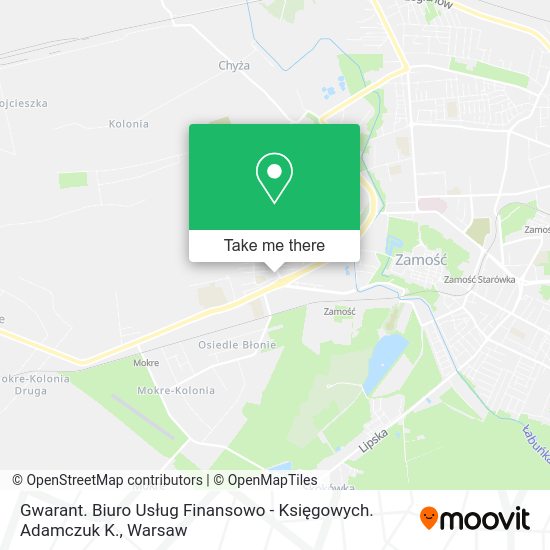 Gwarant. Biuro Usług Finansowo - Księgowych. Adamczuk K. map